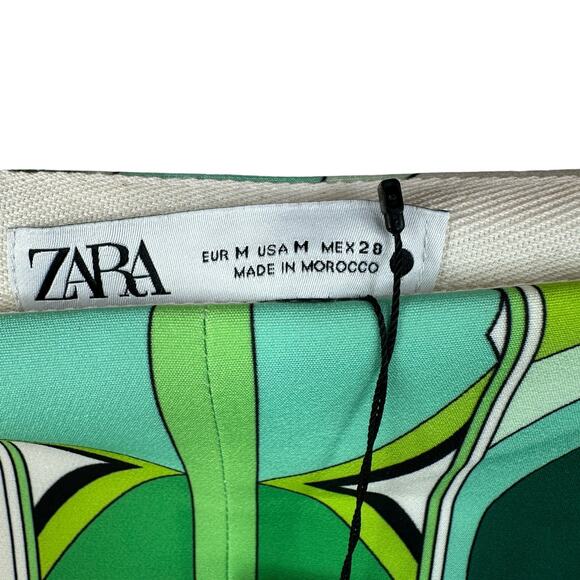 NWT Zara Pucci like skirt Green and Purple Patterned Mini Skirt - Picture 4 of 6